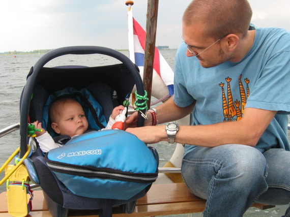 Op opa en oma's boot. Prinsesheerlijk :D