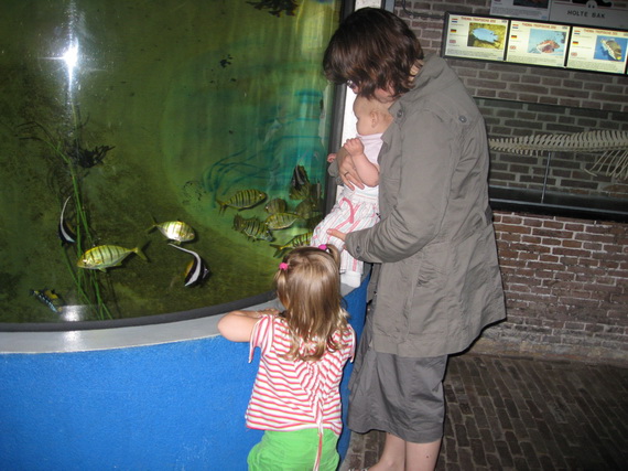 In Den Helder naar Fort Kijkduin. Visjes kijken